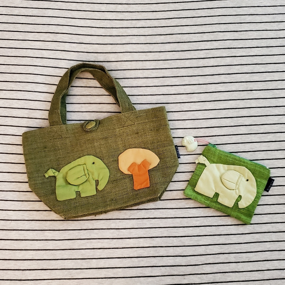 Elephant Handbag and Pouch